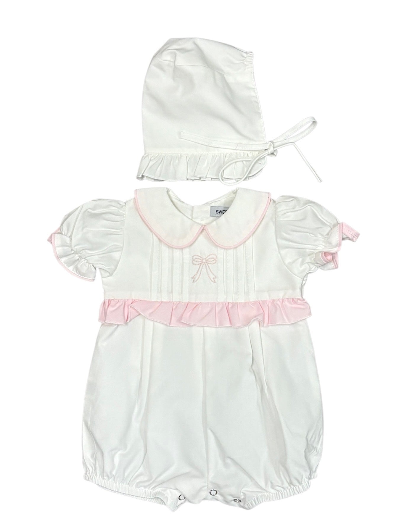 Bow Embroidered Infant Set