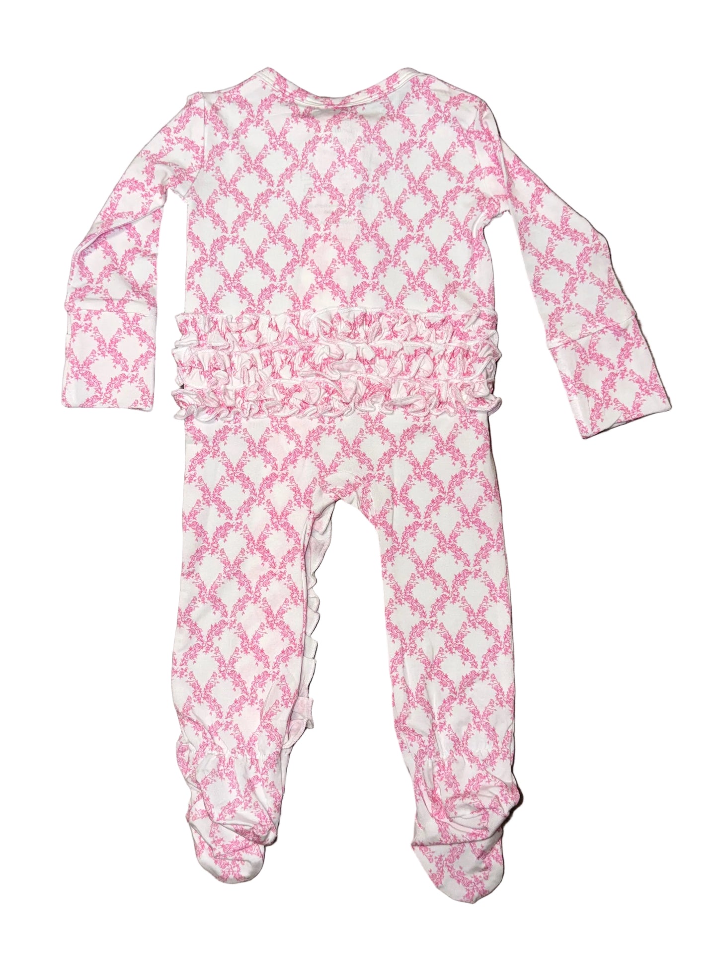 Rose Trellis Ruffle Footie