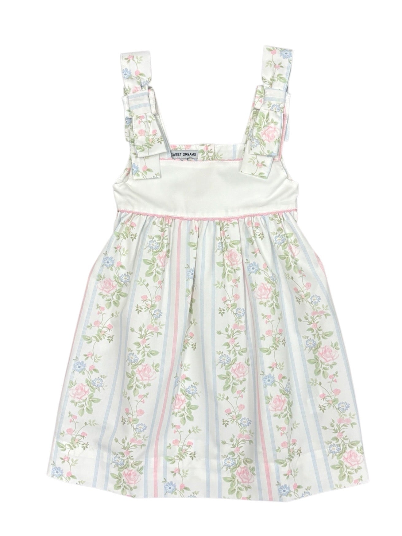 Valerie Blue/Pink Vine Floral Print Dress