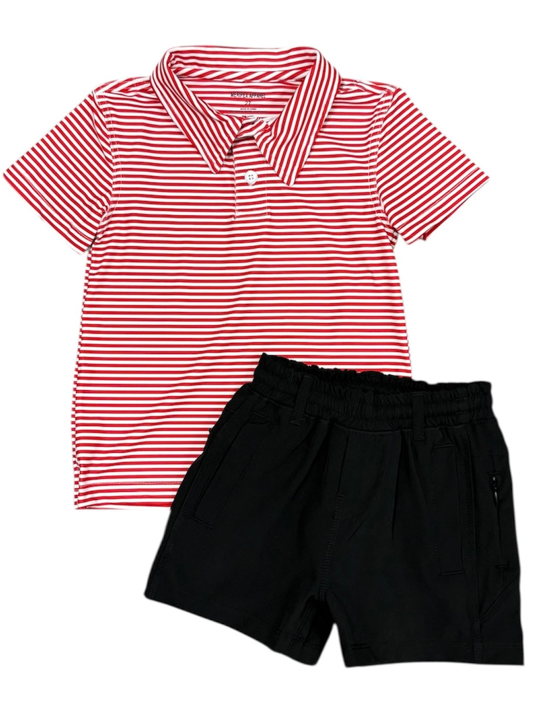 Red/White Stripe Polo