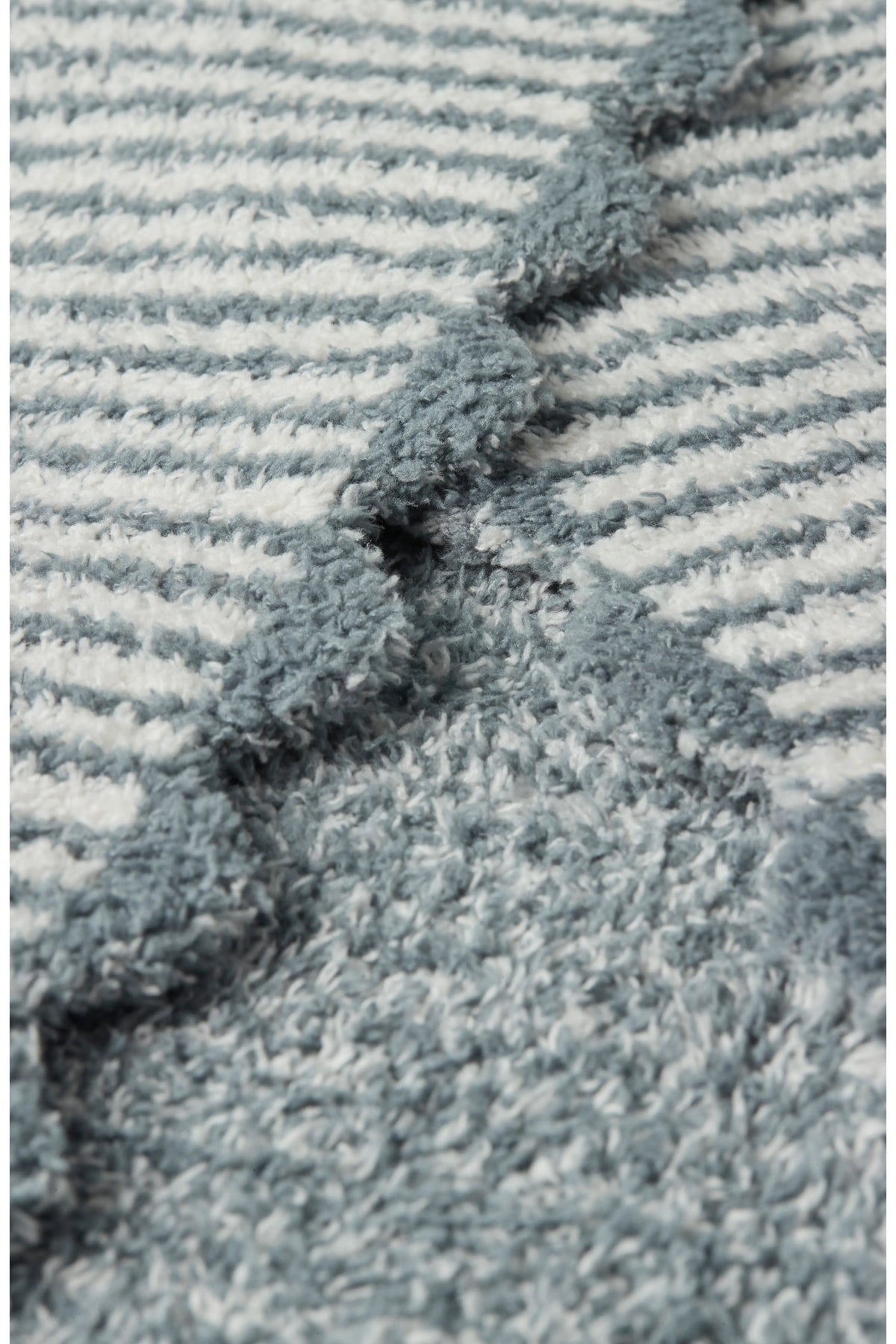 CozyChic® Blue Striped Scalloped Receiving Blanket