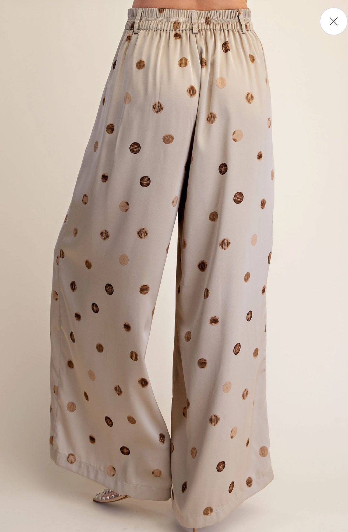 Tailored Wide Polka Dot High Waist Pants