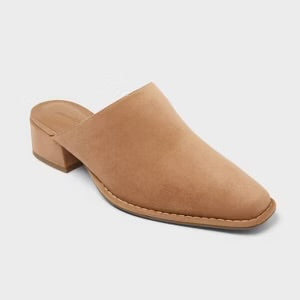 Dessa Heeled Mule - Tan Suede