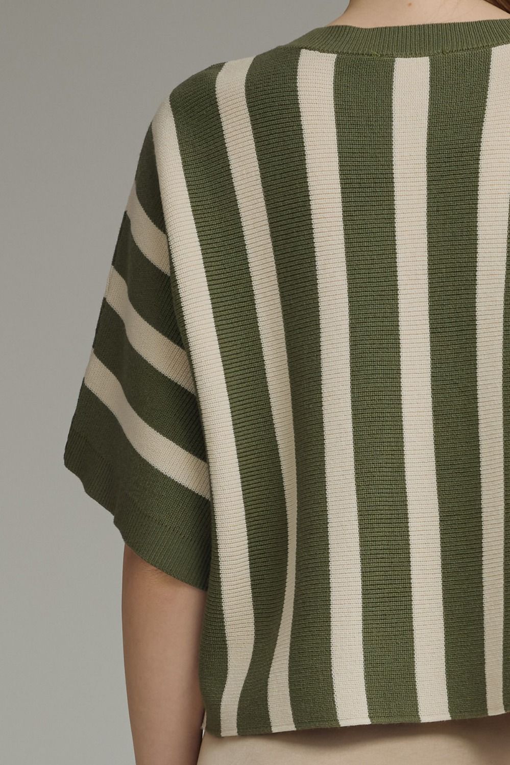 Olive Stripe Top