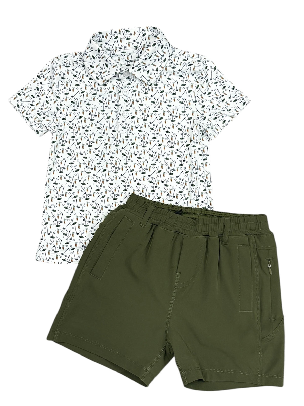 Olive FB Shorts