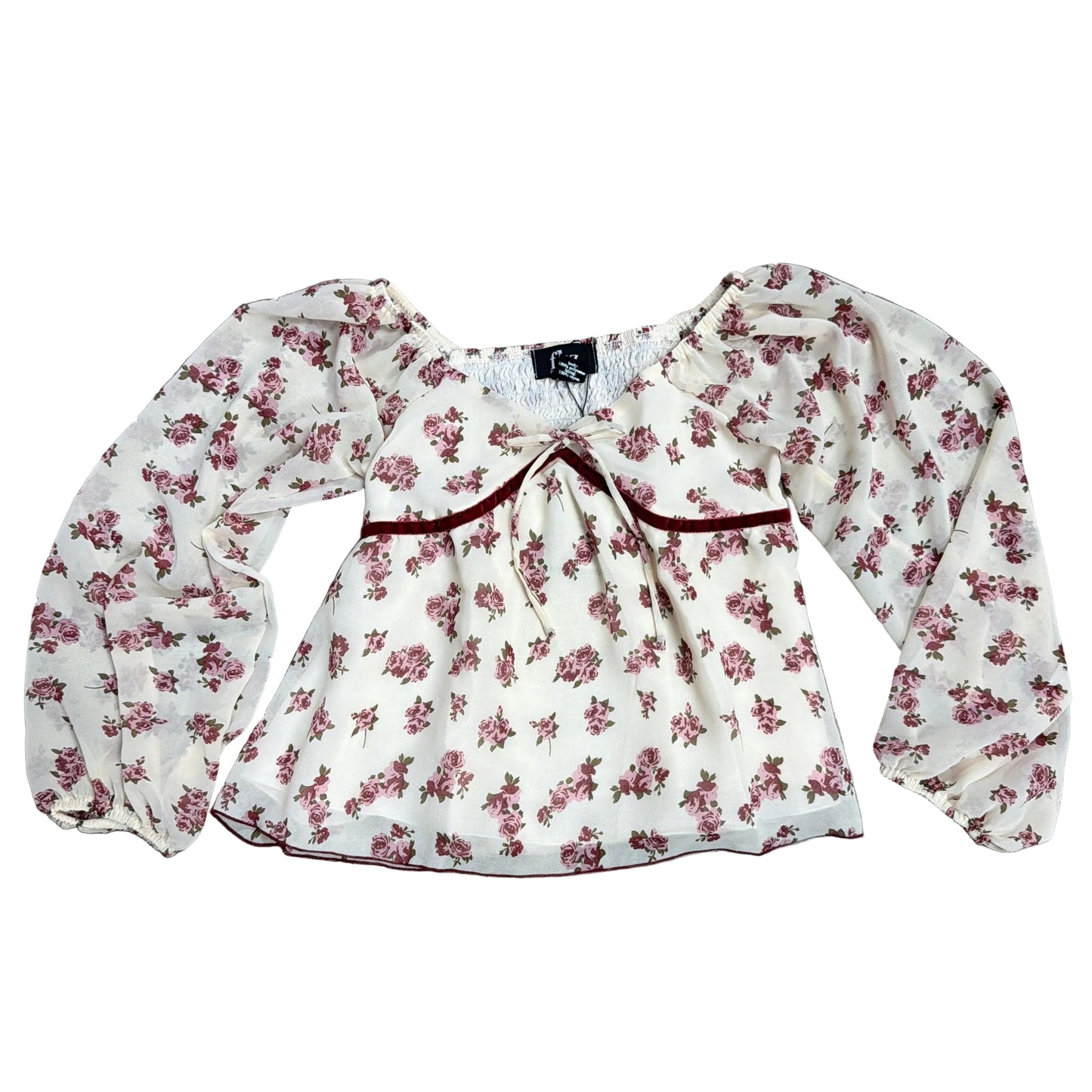 Burgundy Floral Top