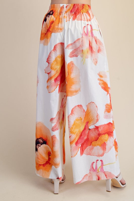 Ivory Floral Pant Set