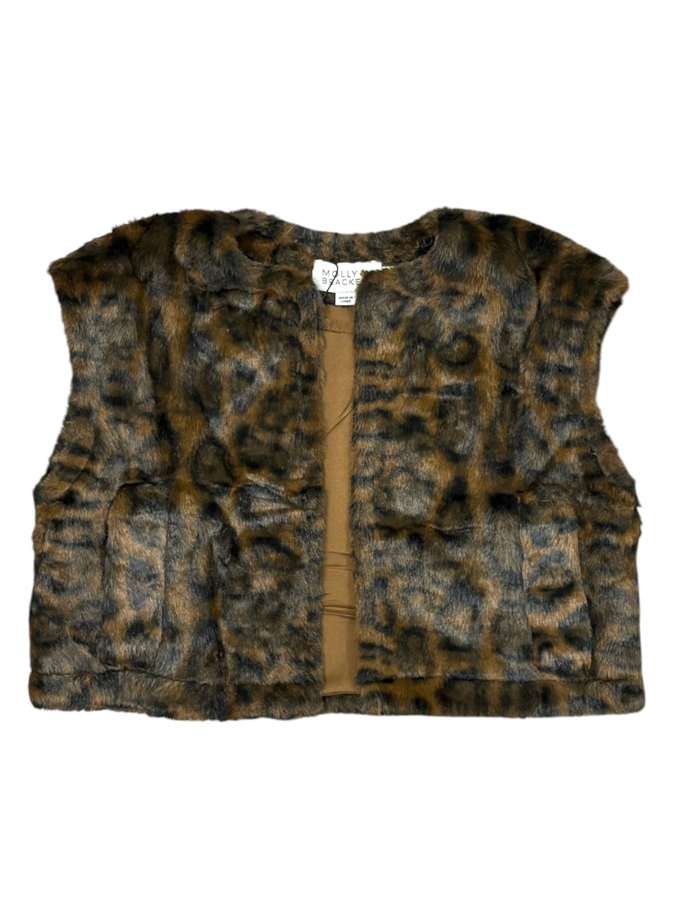 Chocolate Woven Sleeveless Jacket