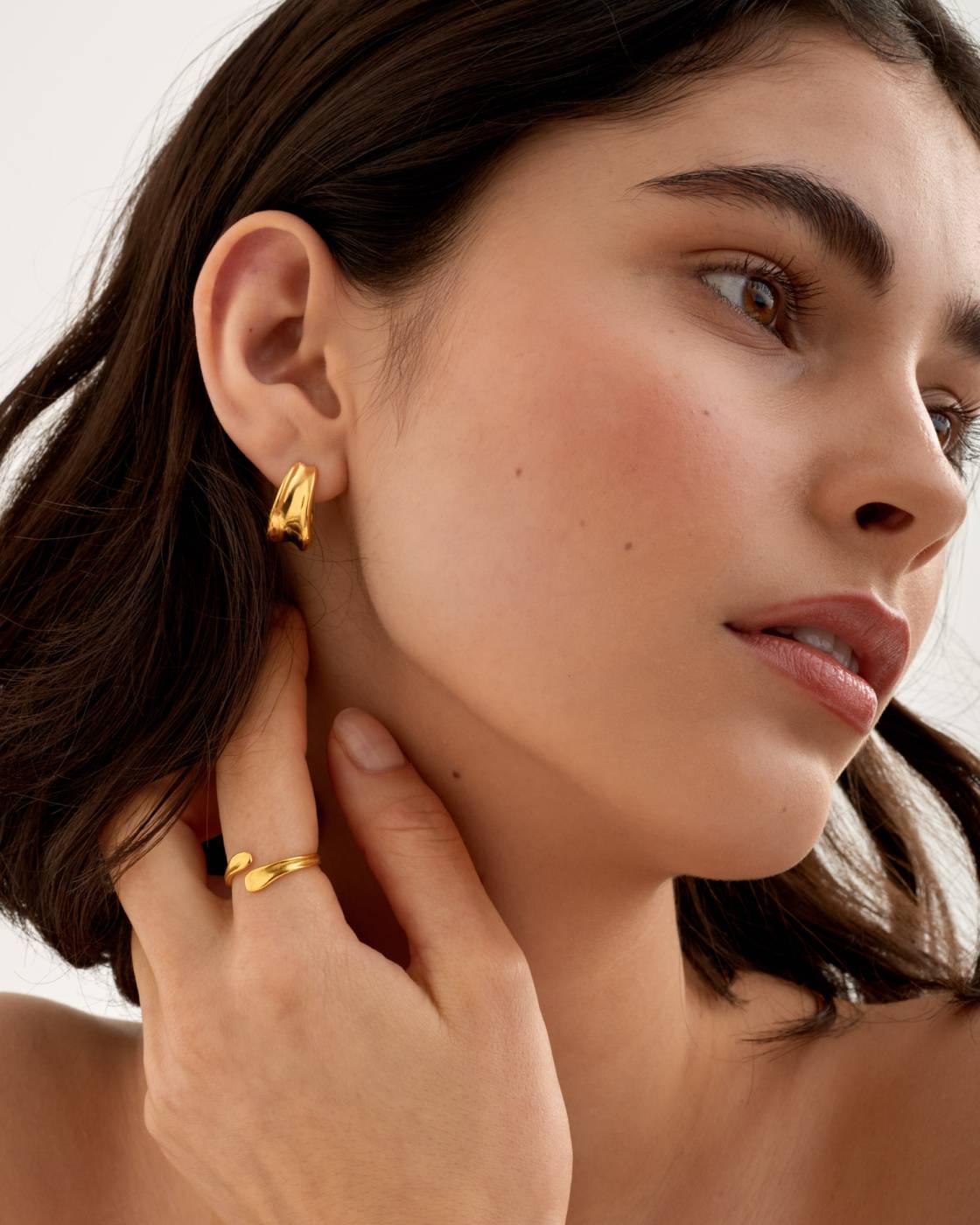 Molten Luxe Waterproof Gold Wrap Ring