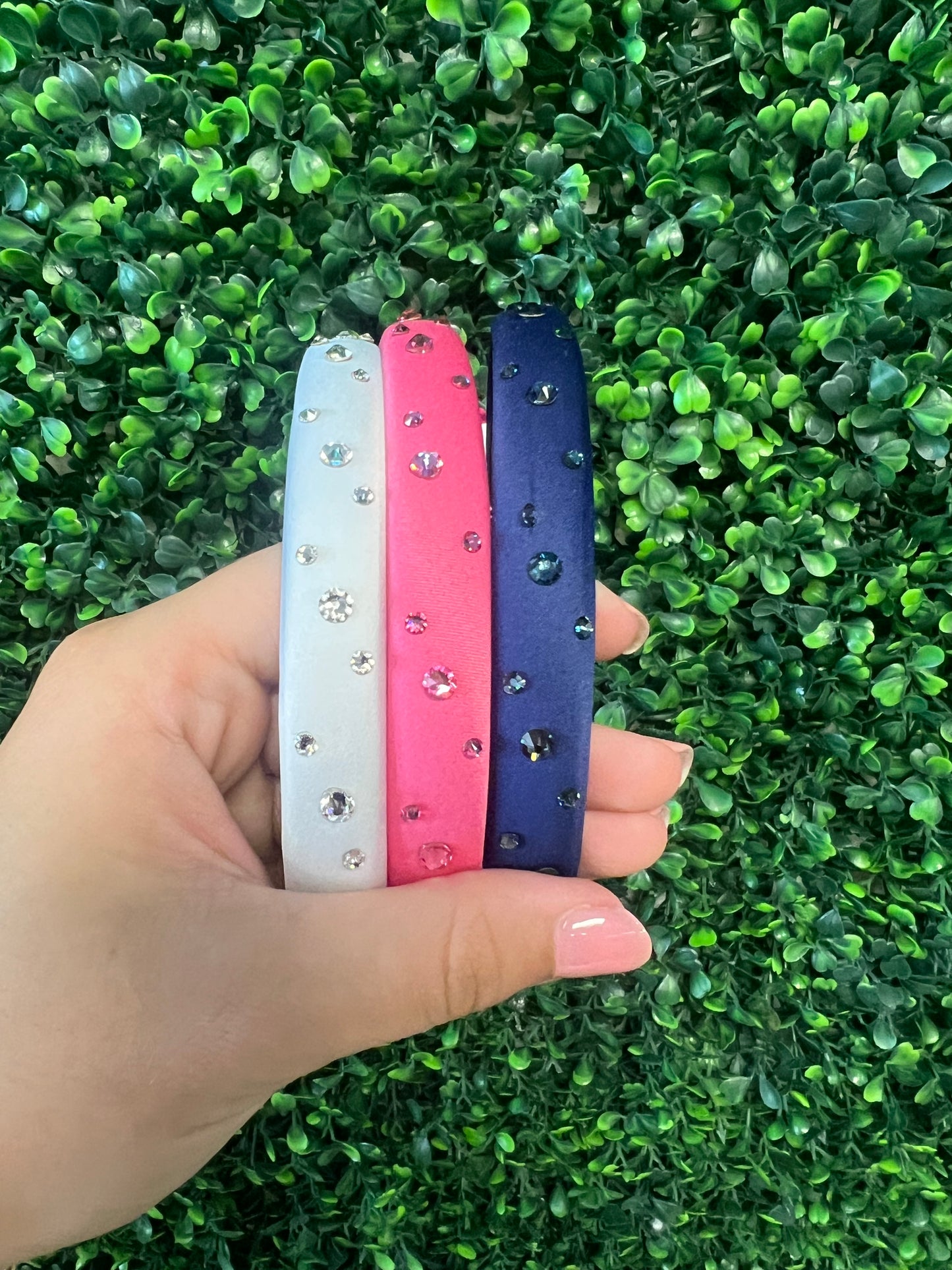 Satin Rhinestone Headbands