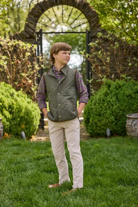 Classic Quilted Vest - Olive