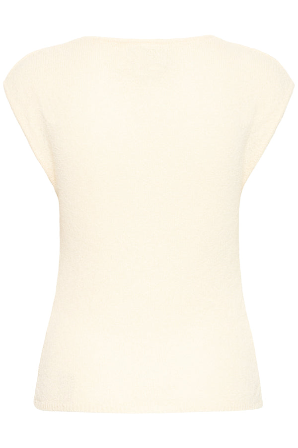 Ivory Button Detail Knit Top