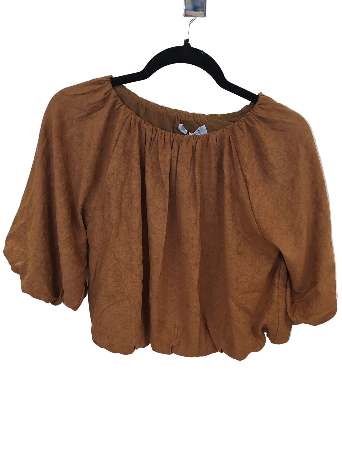 Suede Bubble Top