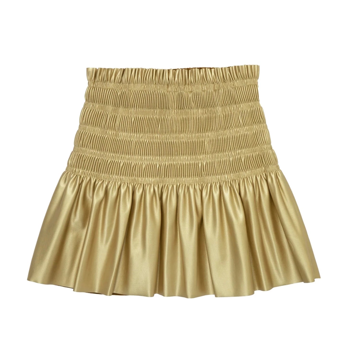Gold Faux Leather Skirt