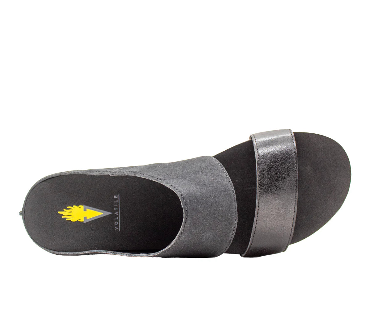 Campfire Faux Leather Sandal - Black