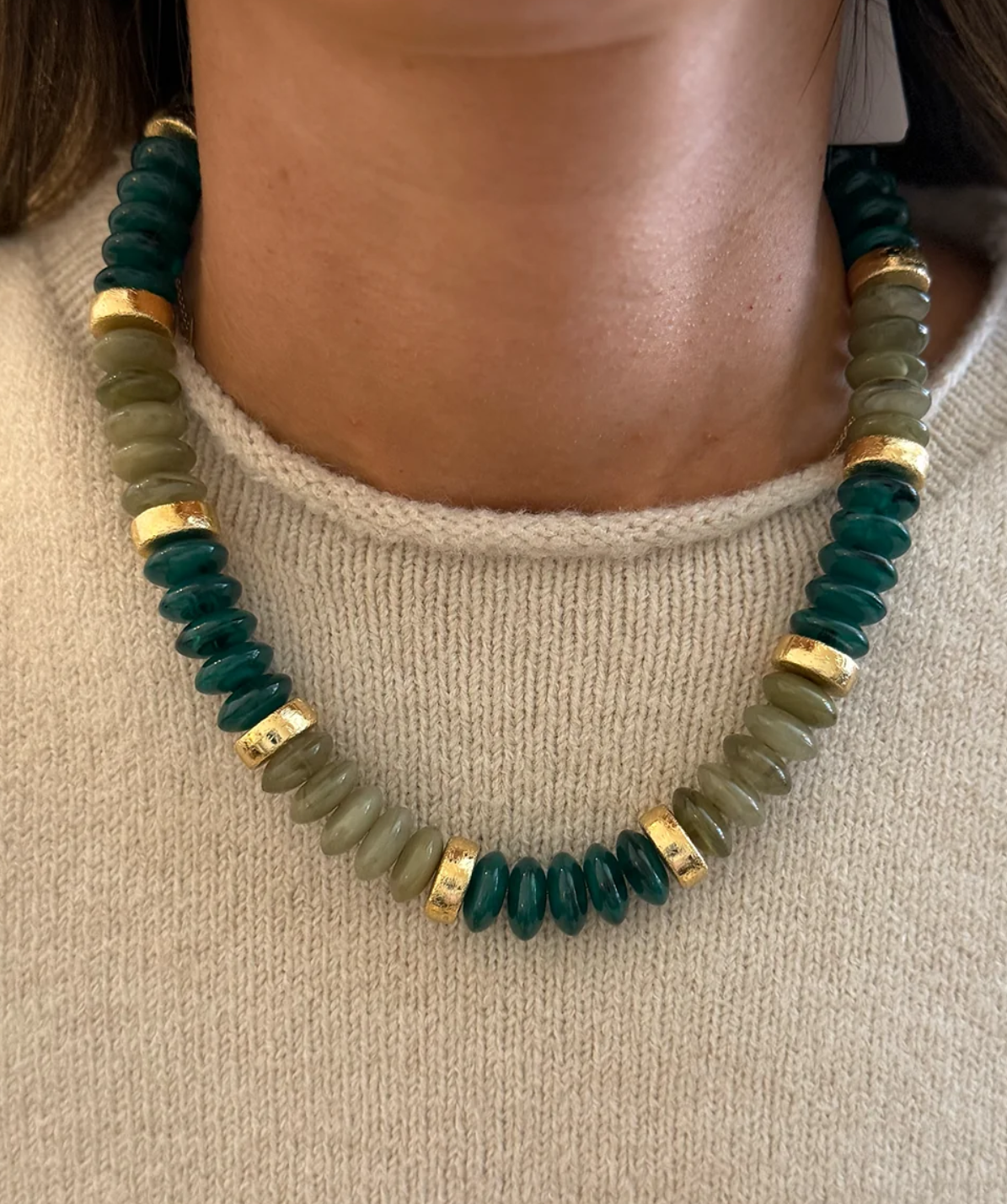 Jules Necklace in Green