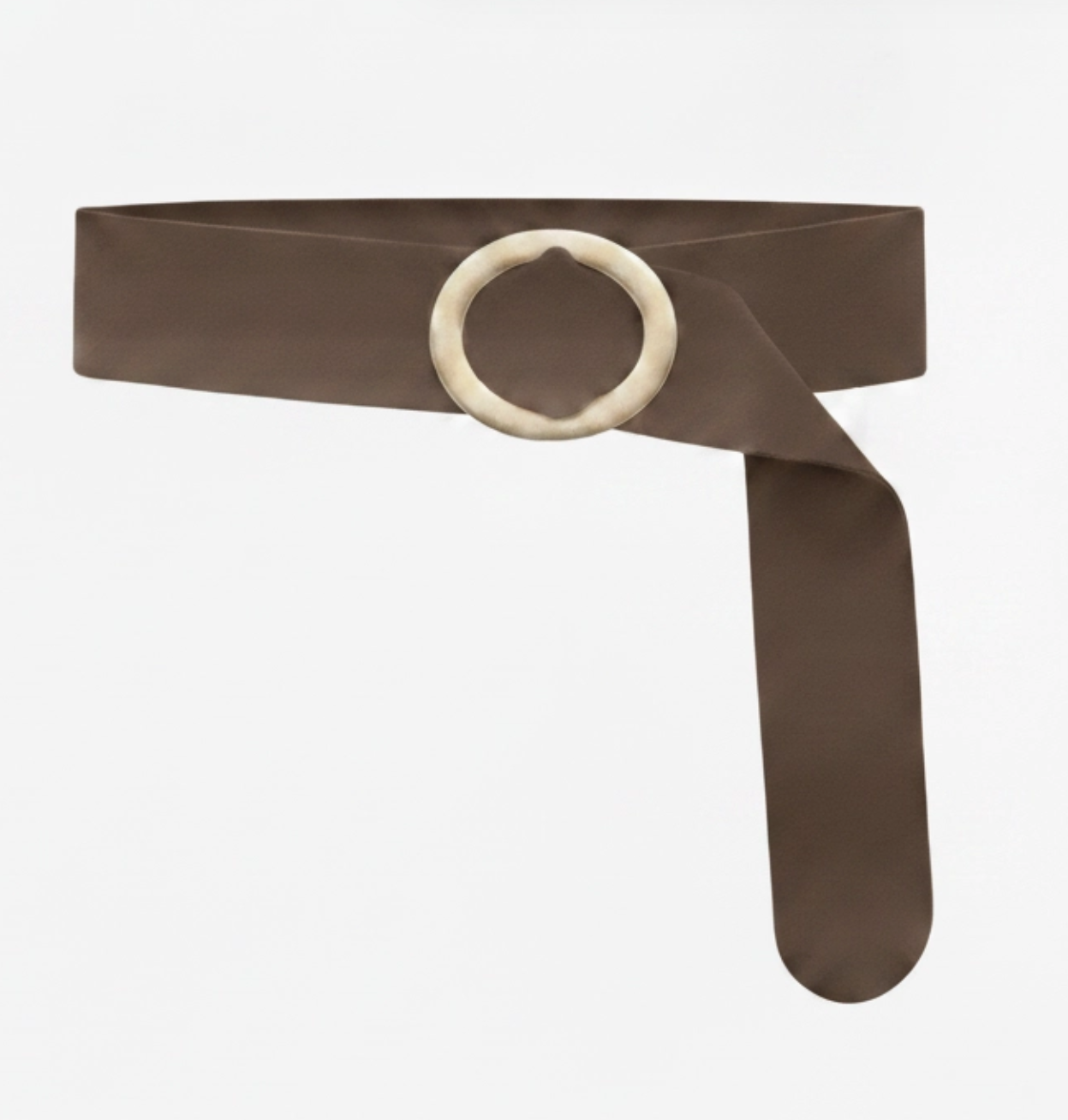 Soft Suede Wrap Belt in Chocolate Brown