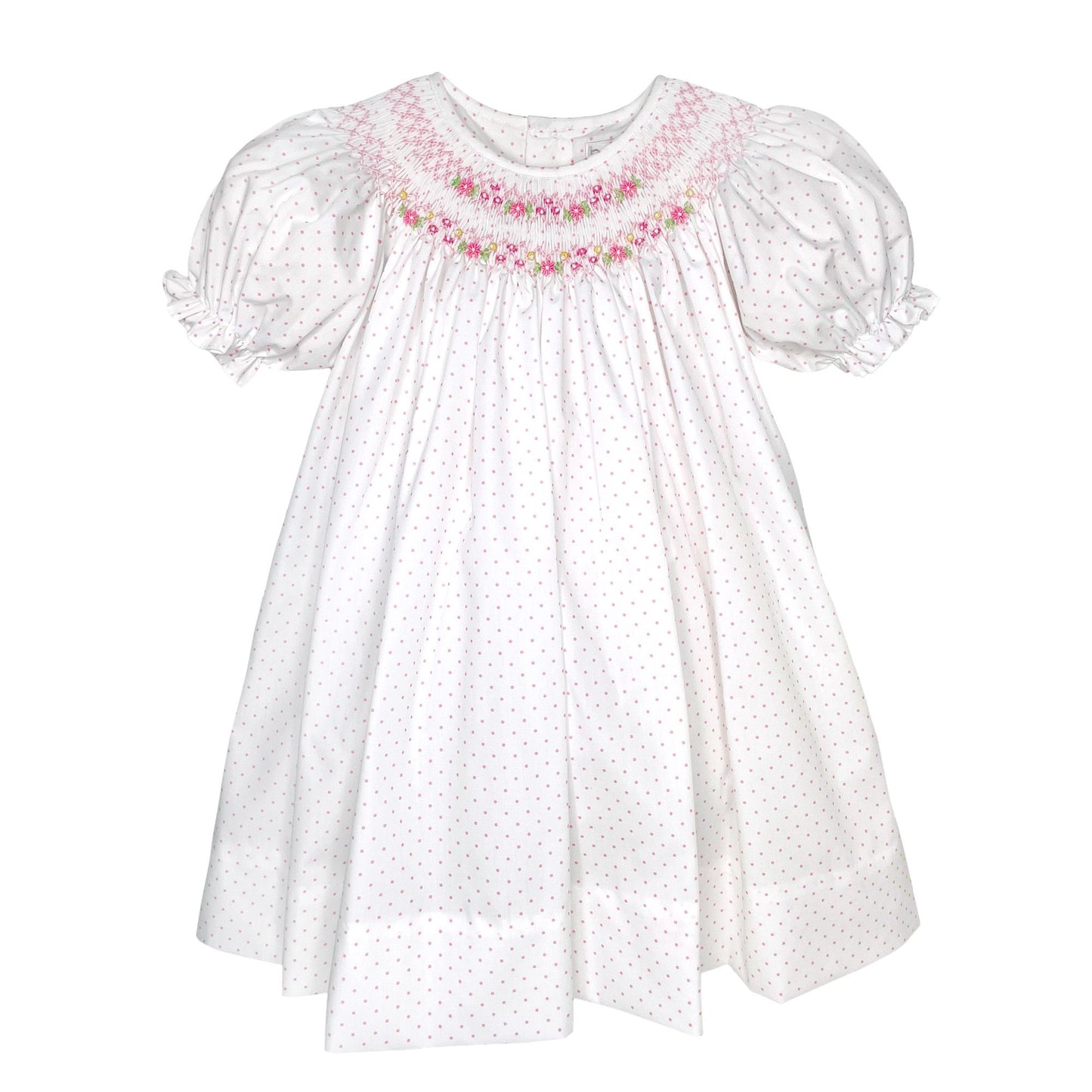 Bishop Smock Polka Dot Daisy Dress
