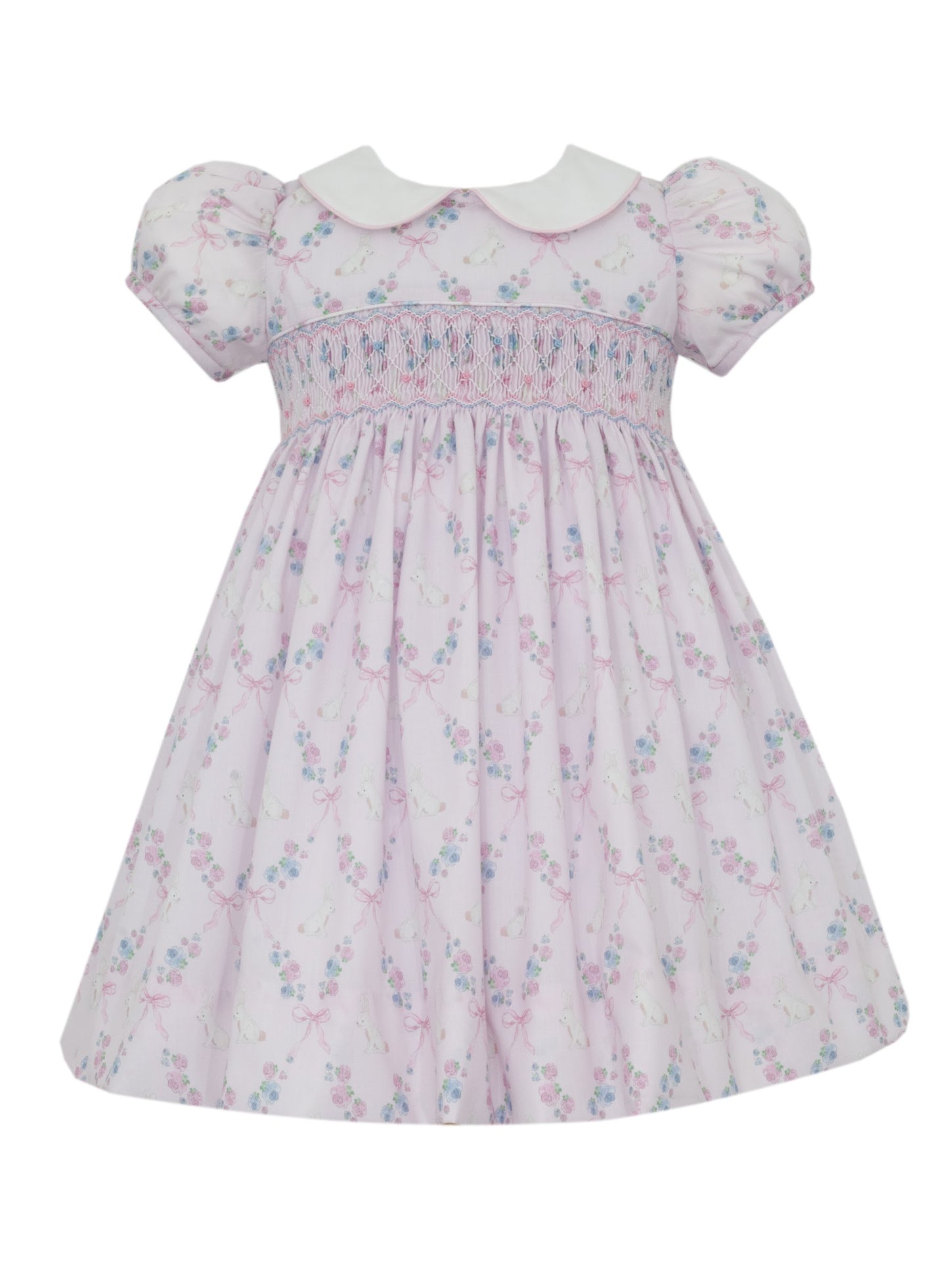 Beatrice Pink Bunny Print Float Dress