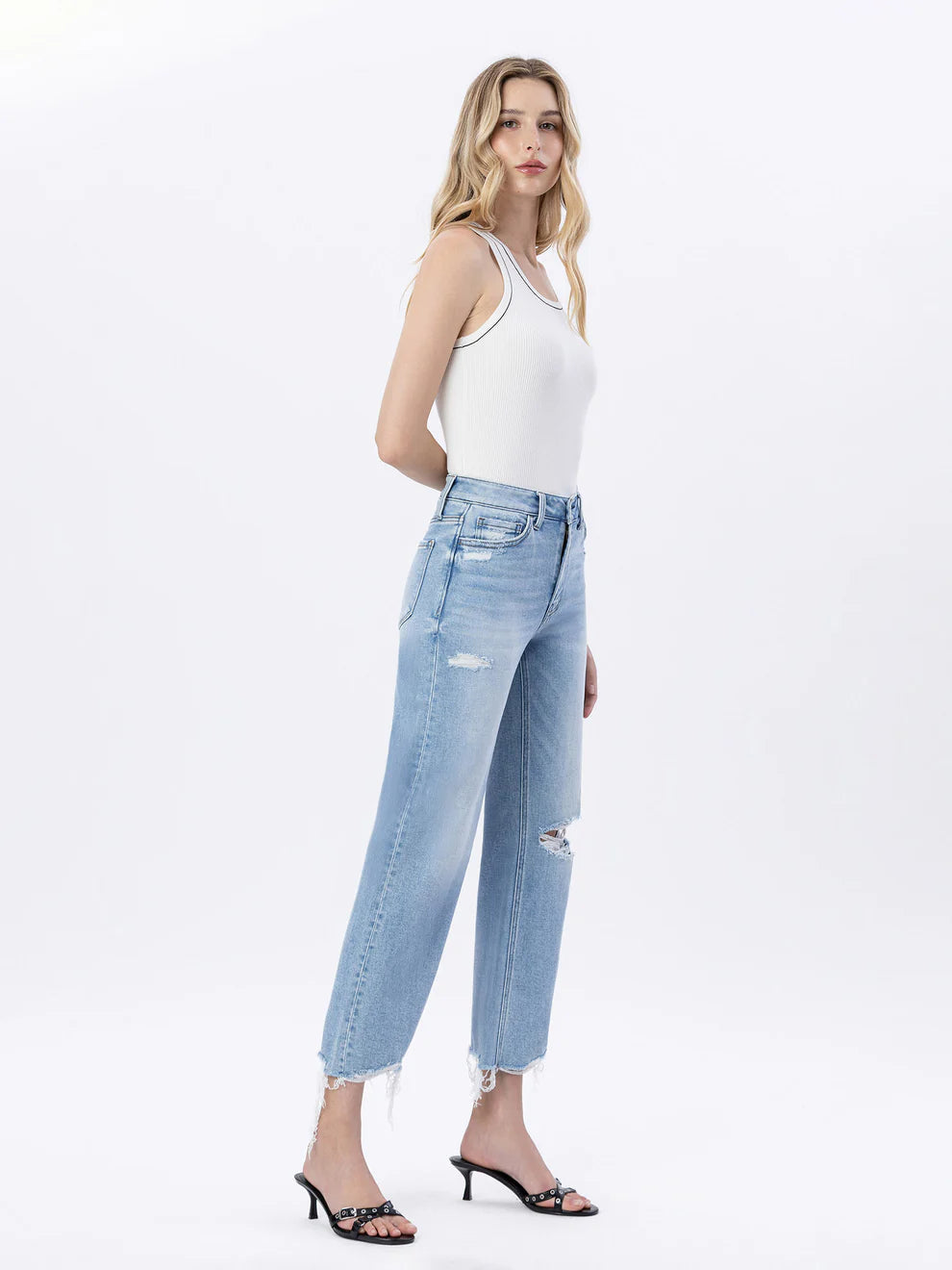 High Rise Slim Wide Leg Jean - Amply