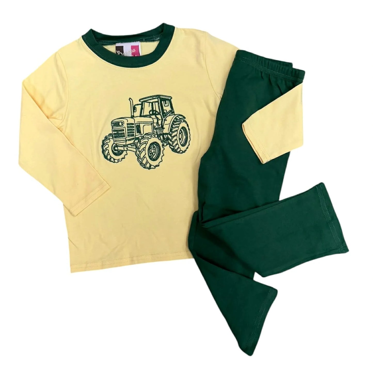 Tractor Embroidered Pant Set