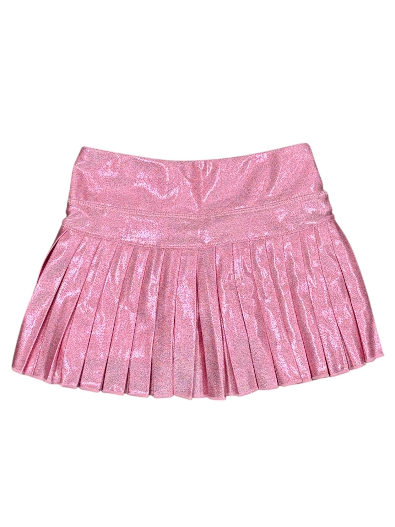 Pink Shimmer Mini Pleated Skort