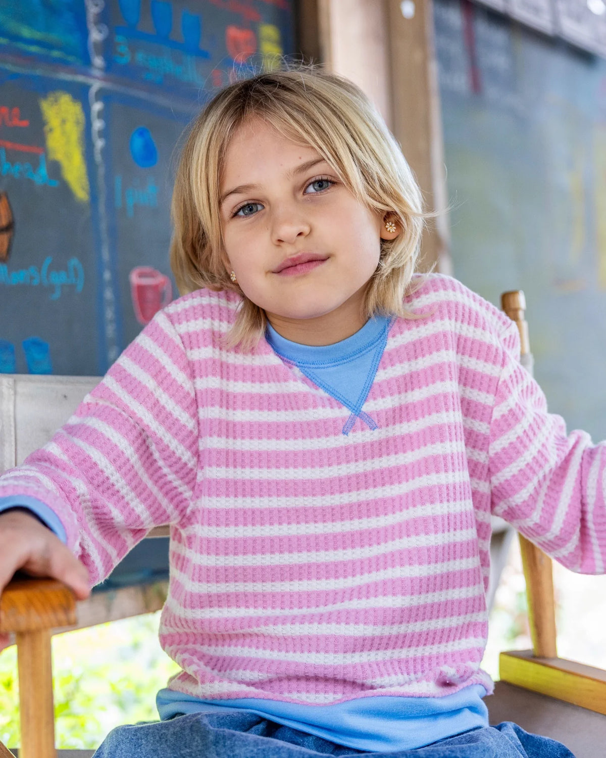 Scout Stripe Top - Pink Gloss Thermal