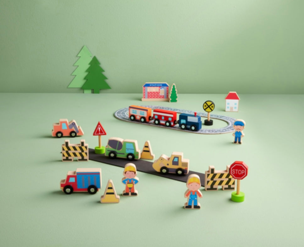 Construction Wood Toy Set