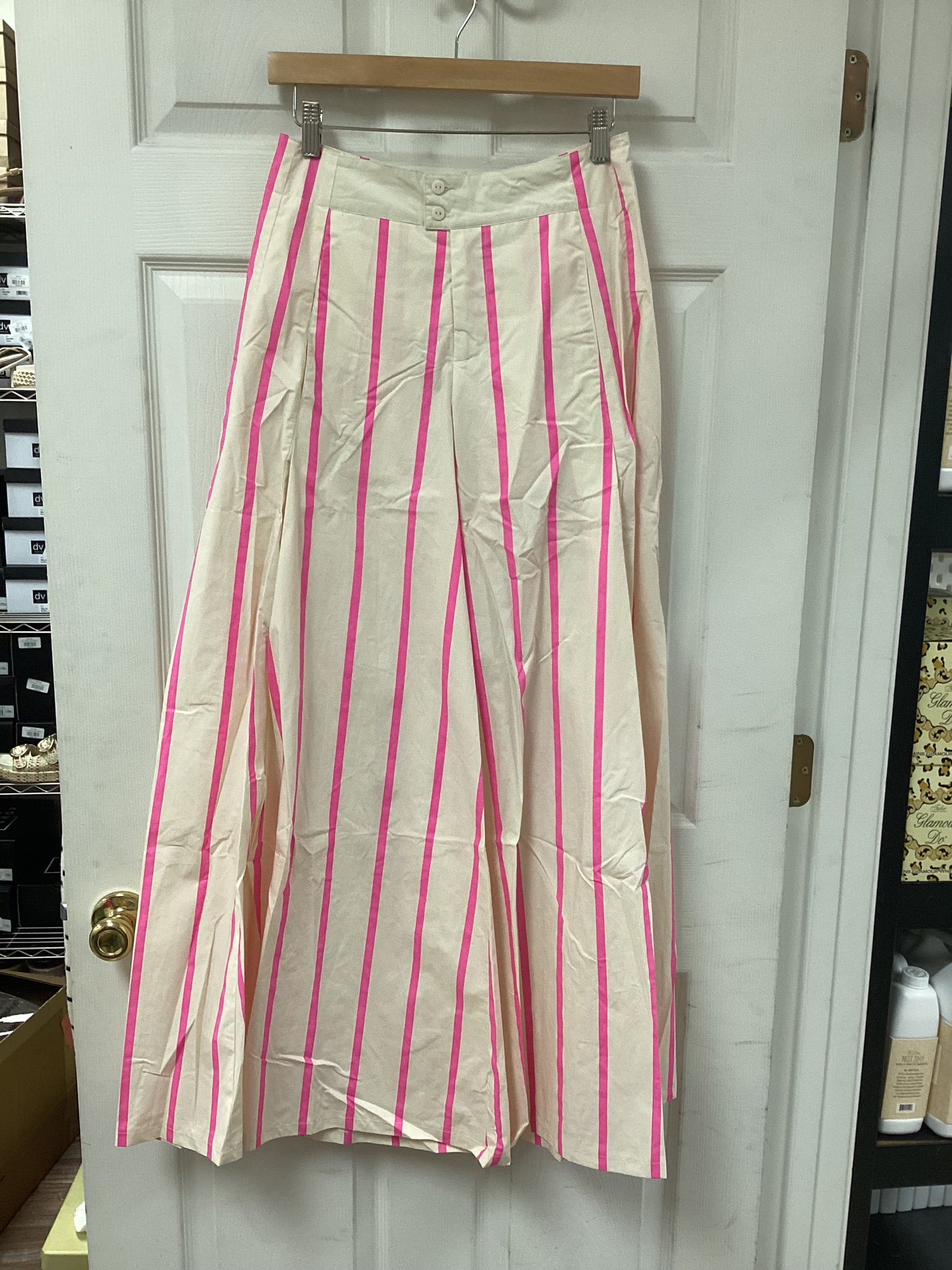 High Waist Pop Color Stripe Pants