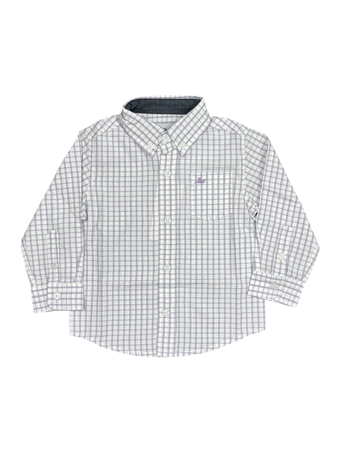 Purple Gingham Dress Shirt