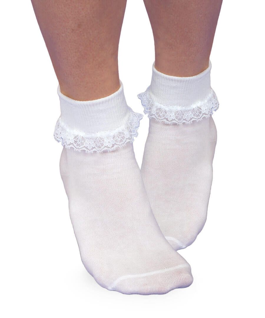 White Simplicity Lace Socks