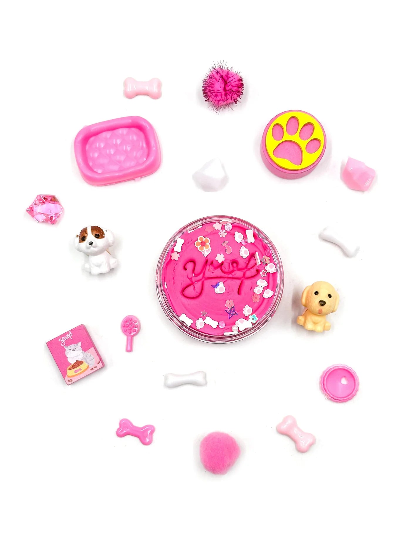 Grab & Go Dough Jar Pink Pet Shop