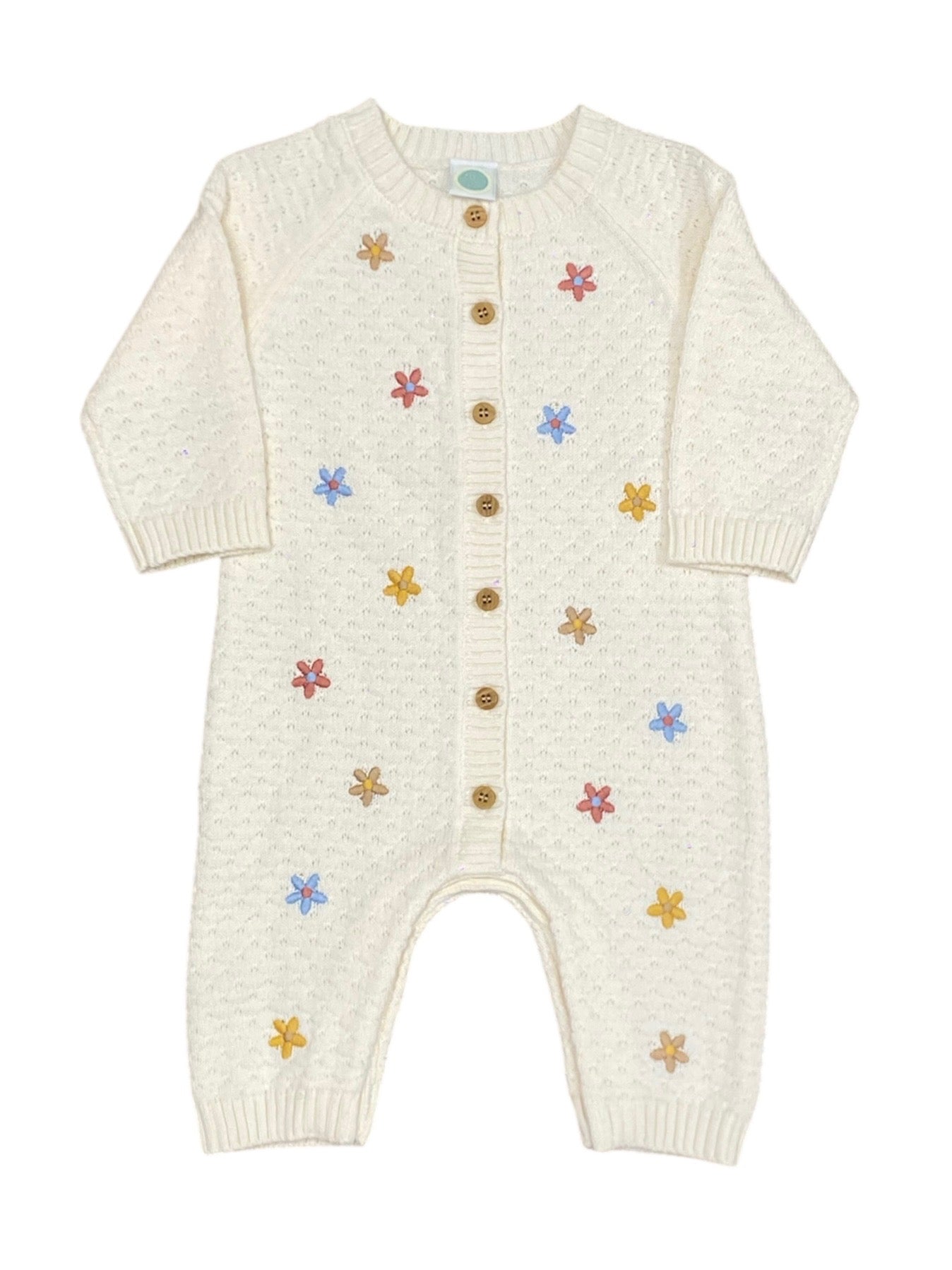 Ivory Fun Floral Coverall