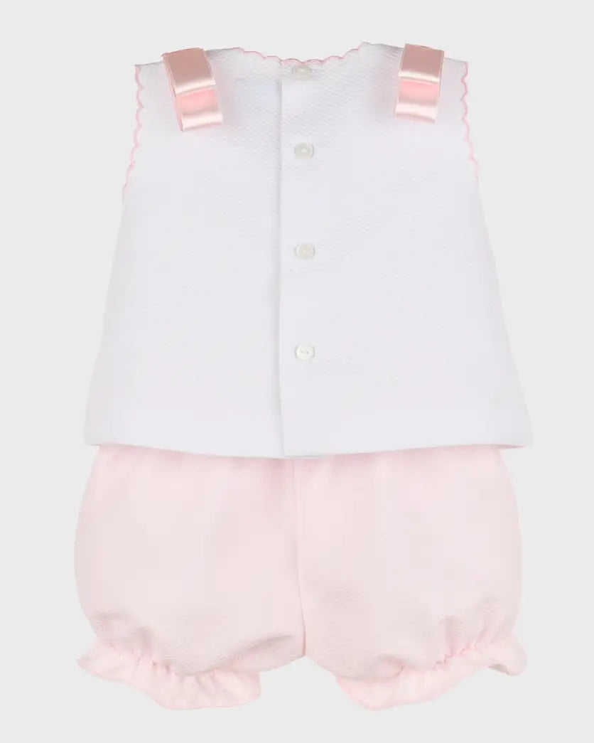 Pink Embroidery Flower Set