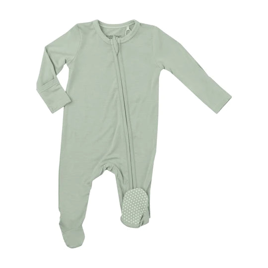 Seafoam Green 2 Way Zip Footie