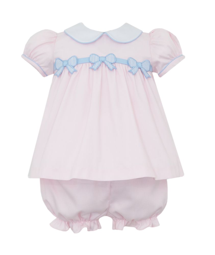 Pink Pique Bloomers Set