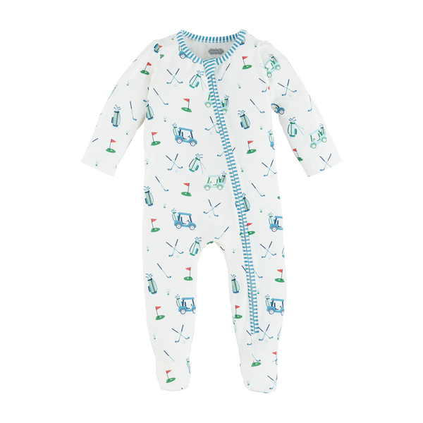Blue Golf Zip Footie