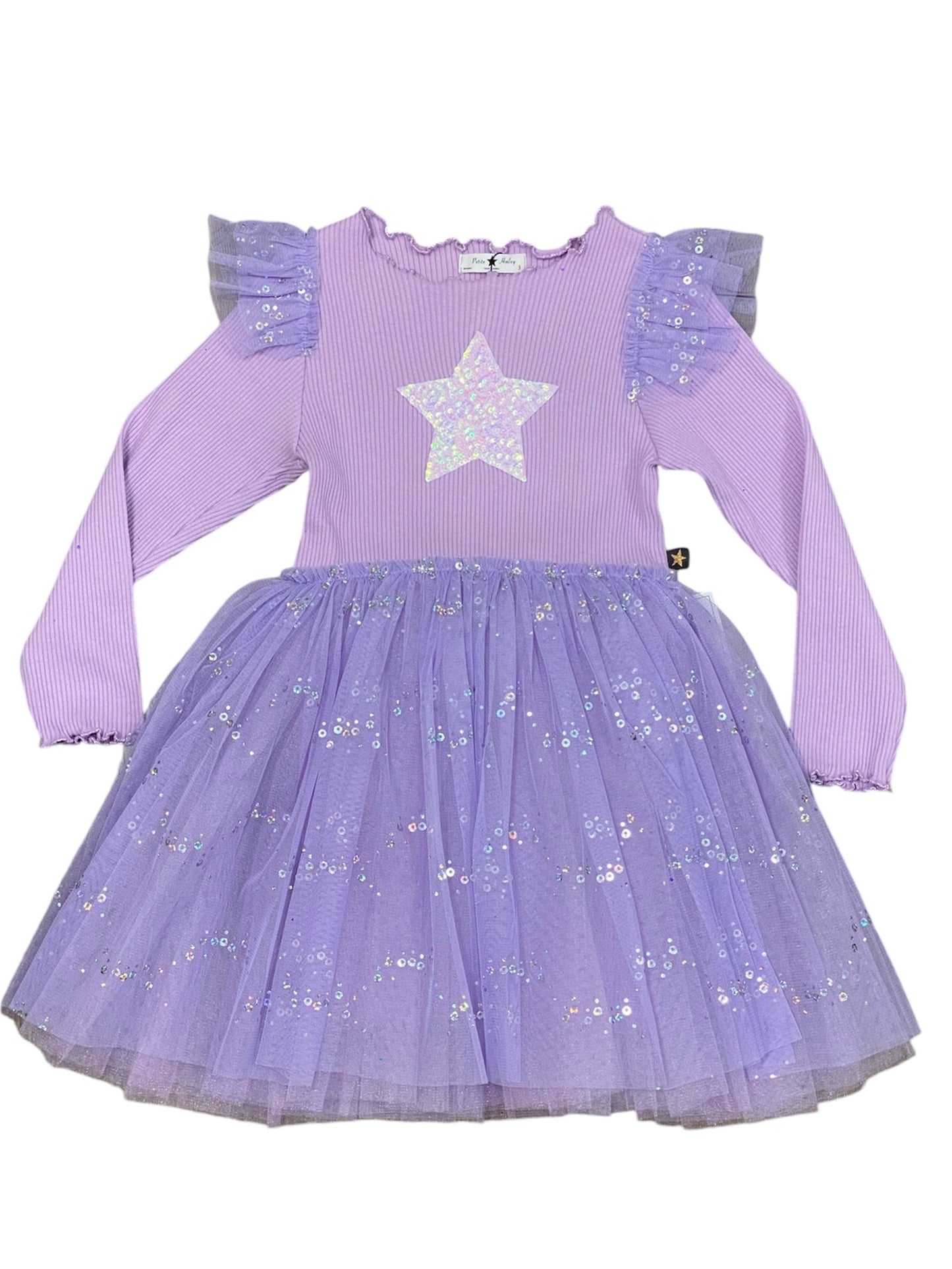 Purple Star Frill Dress