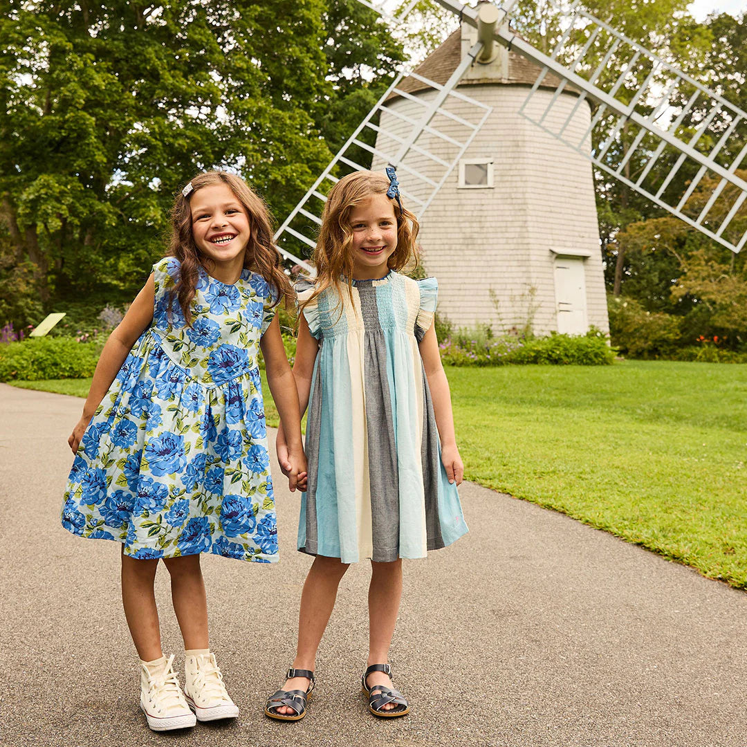 Blue Peonies Gracie Dress