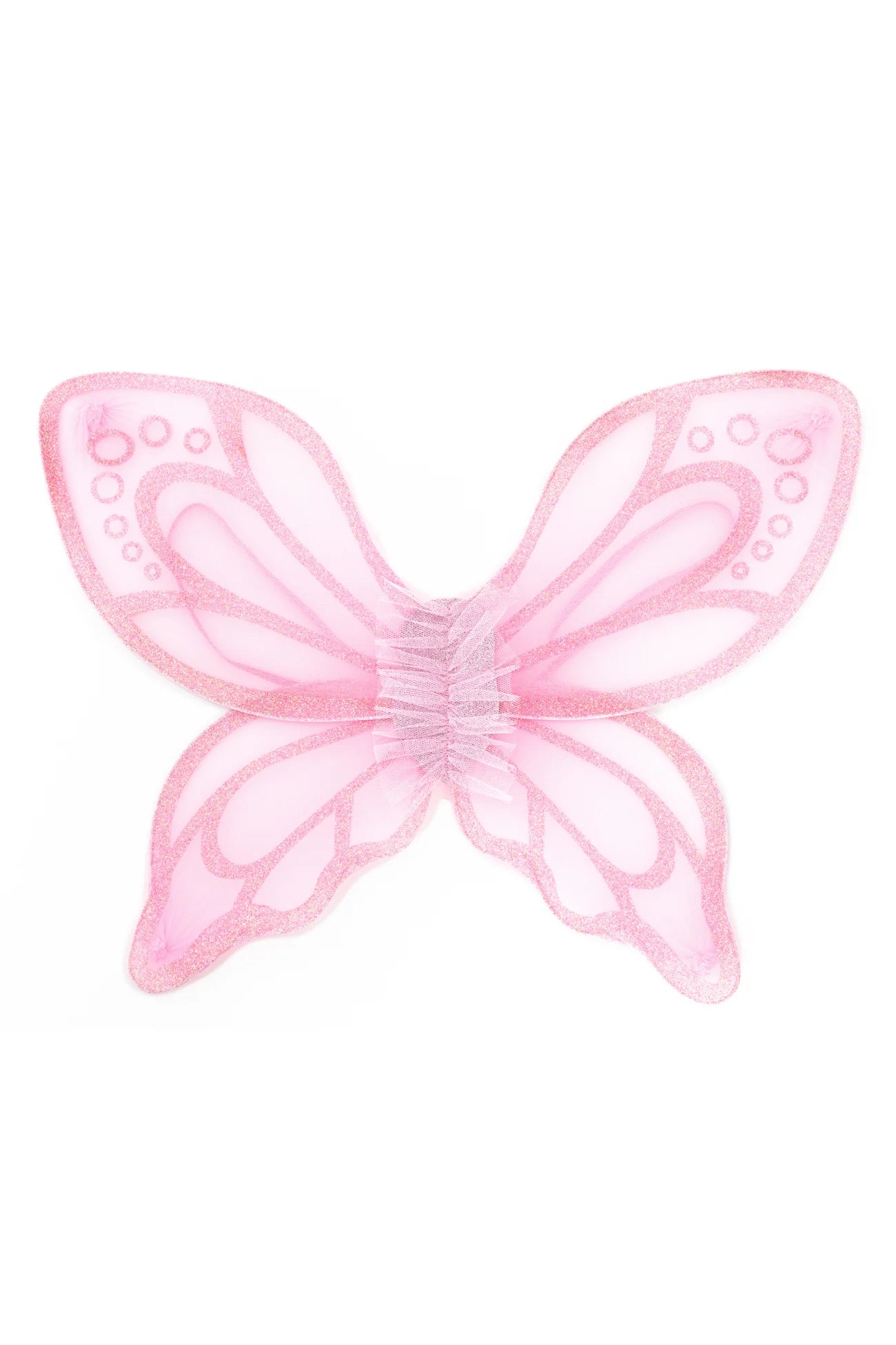Pink Sequins Butterfly Dress With Wings