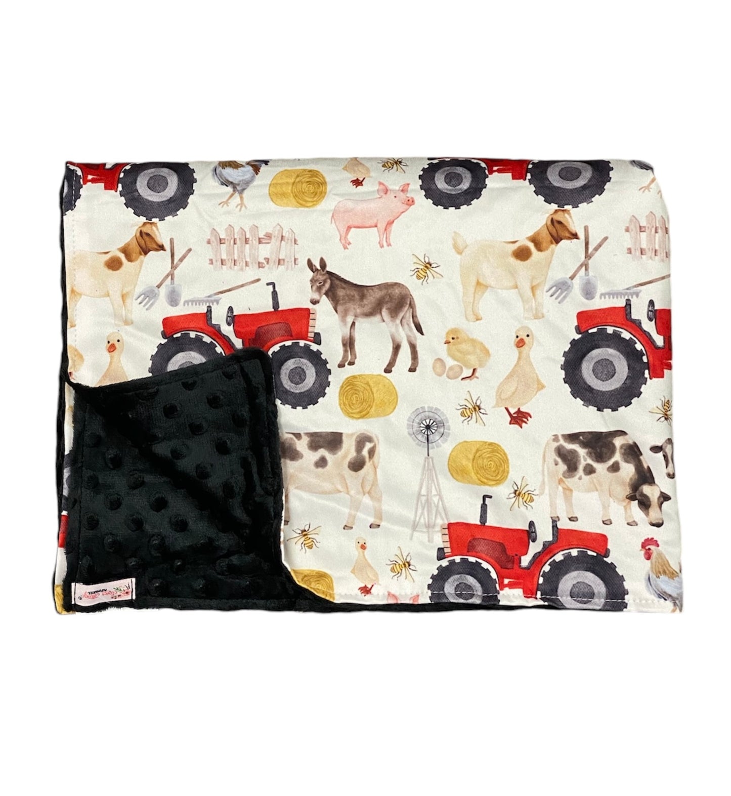 Farm Red Tractor Blanket