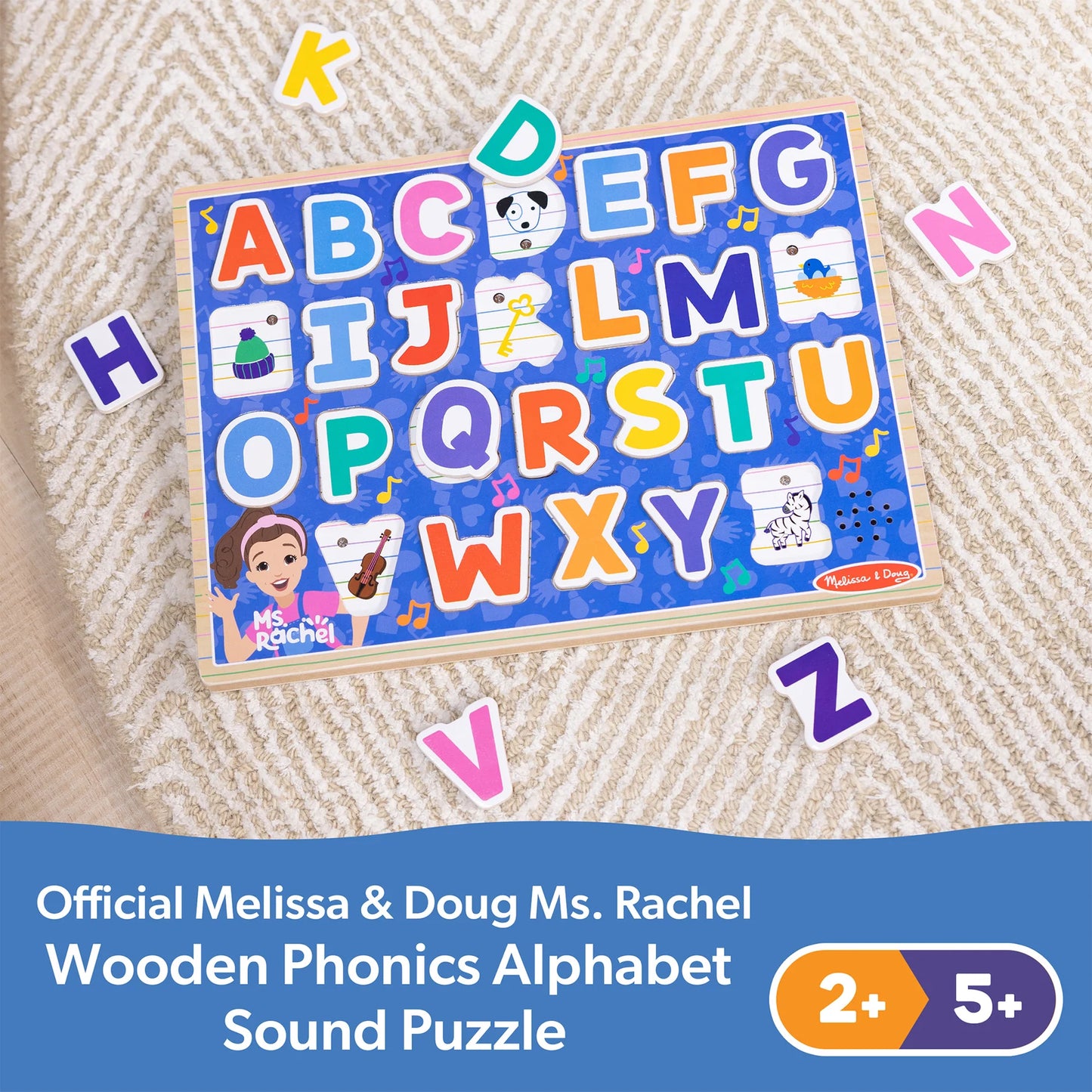 Ms. Rachel™ Wooden Phonics Alphabet Sound Puzzle