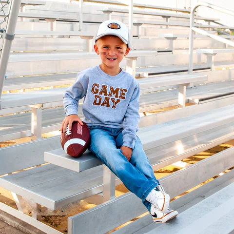 White/Gray Football Patch Hat