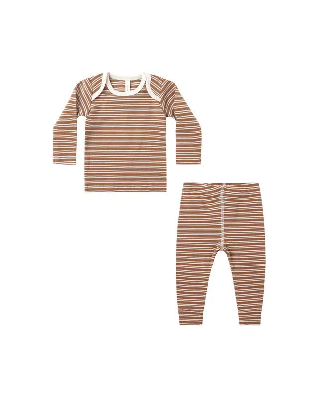 Cedar Micro Stripe Ribbed Set
