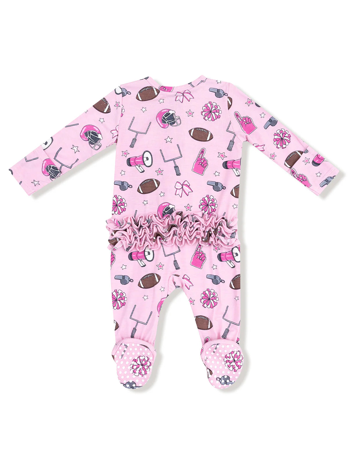 Game Day Pink Ruffle Footie