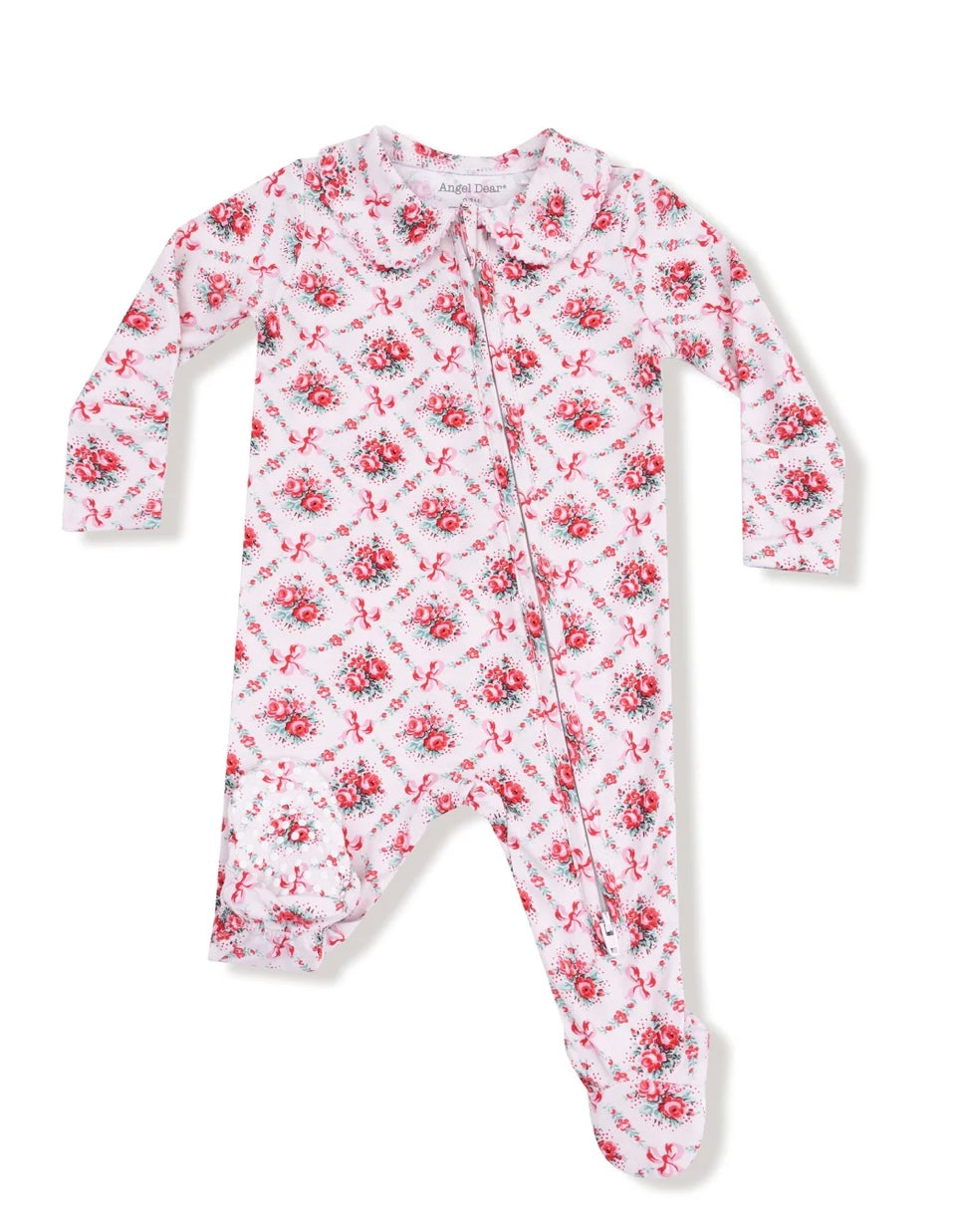 Rose Bow Lattice Peter Pan Footie