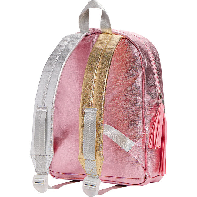 Pink & Silver Metallic Kane Backpack