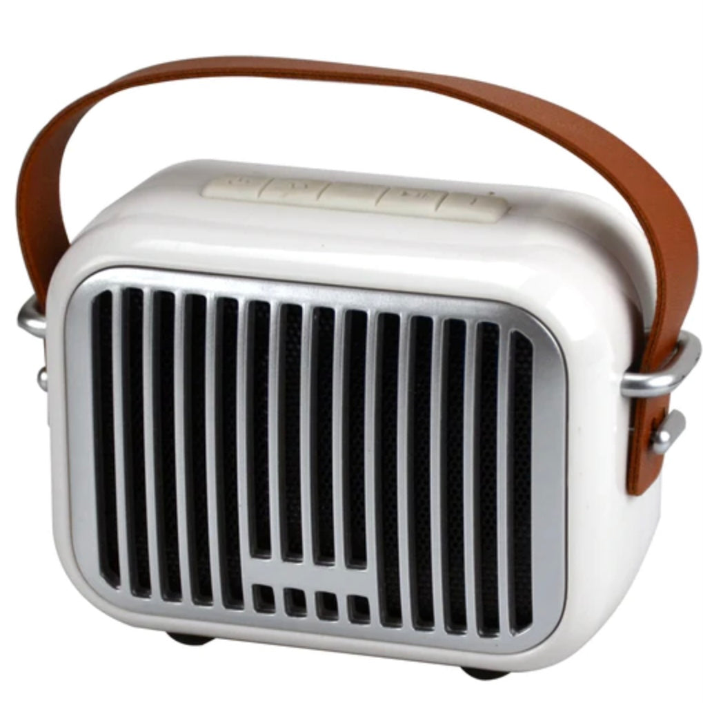 White Retro Mini Speakers