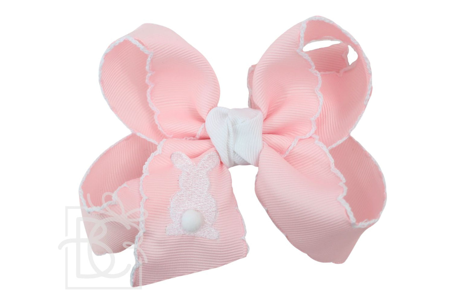 Light Pink & White Bunny Bow