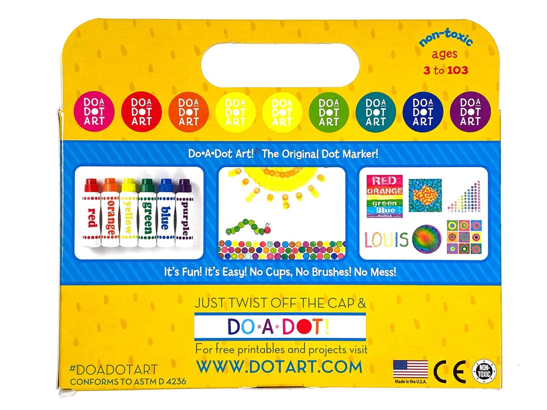Dot Art Rainbow Markers 6 Pack